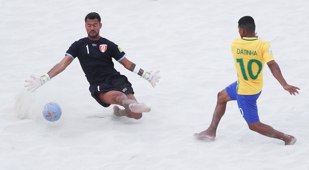 Autor do segundo gol da final, Datinha foi o terceiro melhor jogador da Copa do Mundo das Bahamas